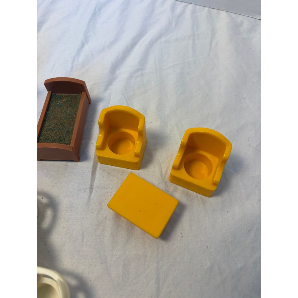 VTG Fisher Price Little People playhouse 12 piece accessories, furniture. 1969 - Picture 3 of 5